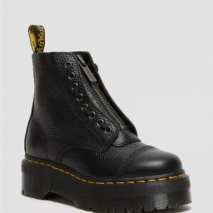 Dr. Martens Sinclair Black Nappa Leather Platform Boots size US 8